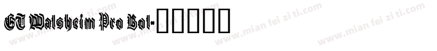 GT Walsheim Pro Bol字体转换